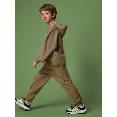 6. Bluza dresowa loose z kapturem chłopięca 4F 4FJRSS26TSWSM3051-83S