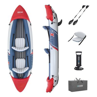 17. Bestway 65077 / 25 kajak sportowy 1 os. Wielobarwny Kopolimer akrylonitrylo-butadieno-styrenowy (ABS), Aluminium, Polipropylen (PP), Polichlorek winylu (PVC) Nadmuchiwany kajak