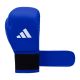 6. Rękawice bokserskie turniejowe adidas z atestem IBA niebieskie