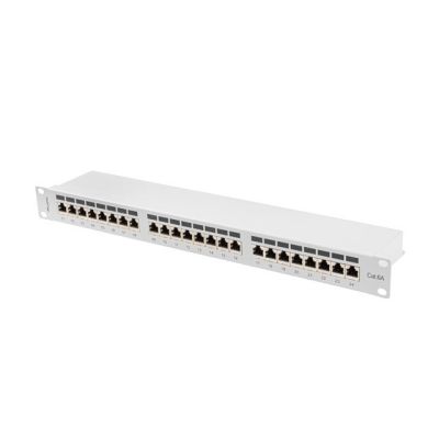 19. LANBERG PATCH PANEL 24 PORT 1U 19" KAT.6A FTP SZARY PPSA-1024-S