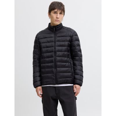 Jack&Jones męska kurtka puchowa JJEBRADLEY LIGHT PUFFER COLLAR NOOS 12280971 BLACK