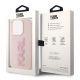 8. Etui Karl Lagerfeld 3D Rubber Glitter Logo na iPhone 15 Pro Max - różowe
