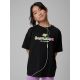 T-shirt loose z nadrukiem dziewczęcy 4F 4FJRSS26TTSHF4137-020S