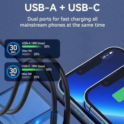 8. Ładowarka samochodowa Wozinsky WDCCAC USB-C USB-A 36W - czarna