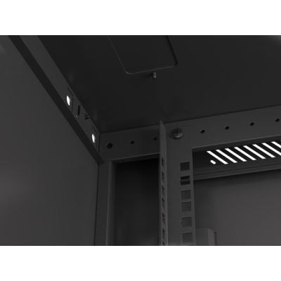 6. LANBERG SZAFA WISZĄCA RACK 19" 12U 600X600 DRZWI METALOWE CZARNA (FLAT PACK) WF01-6612-00B