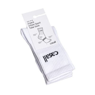 3. Skarpety sportowe CASALL Urban Tube Sock 2-Pack kolor biały