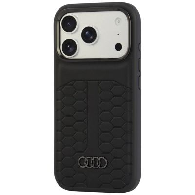 3. Etui Audi Leather Case MagSafe na iPhone 18 Pro / 17 Pro - czarne