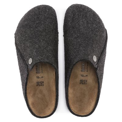 8. Kapcie męskie/damskie Birkenstock Zermatt Cozy Home Anthracite z wełnianego filcu regular szerokie (1014938)