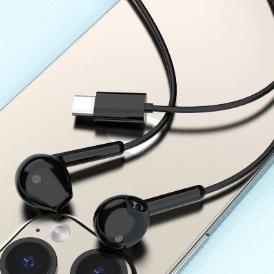 3. Słuchawki Dudao X3C douszne przewodowe USB-C 1.2m - czarne