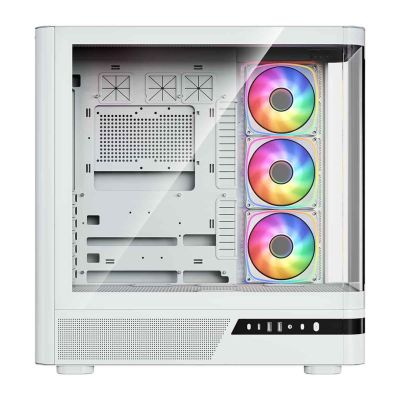 9. MODECOM OBUDOWA VOLCANO AQ 200 ARGB MIDI BIAŁA