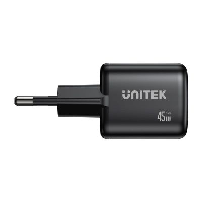 3. UNITEK ŁADOW. SIECIOWA 2X GAN 45W, 2XUSB-C PD 3.0, QC, CZARNA