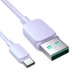 4. Kabel Joyroom Multi-Color Series A14 USB-A / USB-C 3A 1.2 m - fioletowy