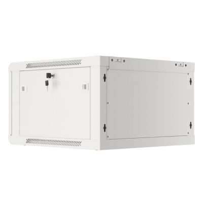 2. LANBERG SZAFA WISZĄCA RACK 19" 6U 600X600 DRZWI METALOWE SZARA (FLAT PACK) WF01-6606-00S