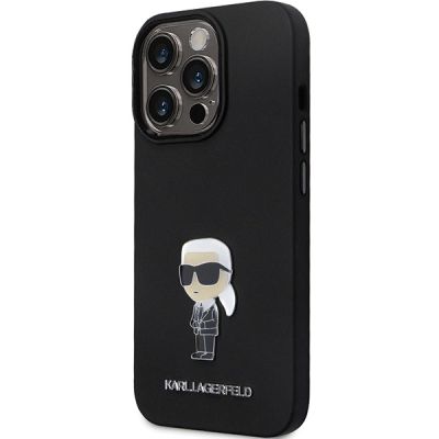 2. Etui Karl Lagerfeld Silicone Ikonik Metal Pin na iPhone 14 Pro - czarne