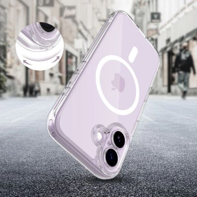 6. Etui Tech-Protect Magpeak Magsafe CC na iPhone 17 - przezroczyste