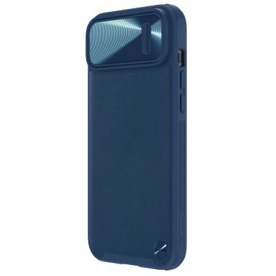 3. Nillkin CamShield Leather S Case etui iPhone 14 Plus pokrowiec z osłoną na aparat niebieskie