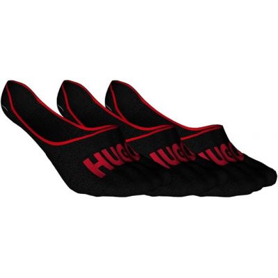 Skarpety stopki męskie HUGO 3 PSL NERO czarne (50514921-001)