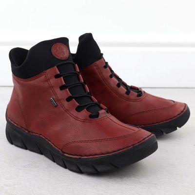 3. Botki damskie ocieplane czarne Rieker 55069-35