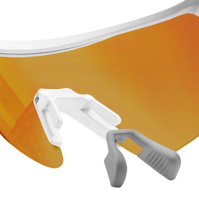 4. Okulary rowerowe Rockbros fotochromowe, z ochroną UV i wkładką korekcyjną – białe