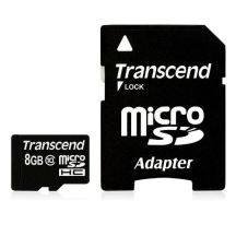 SD microSD Card   8GB Transcend SDHC Class10 w/adapter