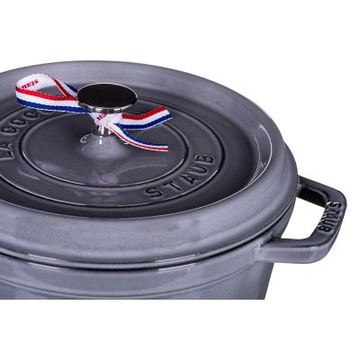 4. STAUB Garnek żeliwny okrągły 40500-246-0 3,8l grafitowy
