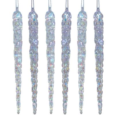 12. SOPLE LODU OPALIZUJĄCE DEKORACJA WISZĄCA 17,5 CM 6 SZT