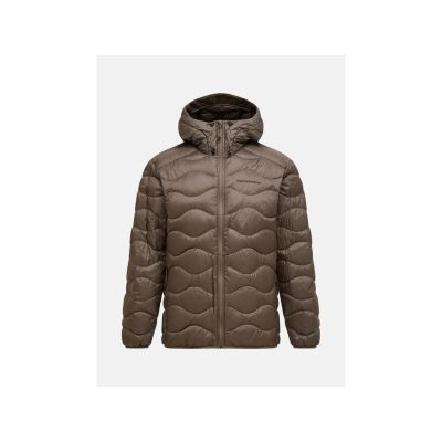 Kurtka puchowa mÄ™ska PEAK PERFORMANCE M Helium Down Hood Jacket kolor brÄ…zowy - M