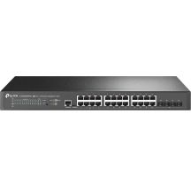 TP-Link JetStream TL-SG3428XPP-M2 przełącznik sieciowy Zarządzany L2+ 2.5G Ethernet (100/1000/2500) Obsługa PoE 1U Czarny