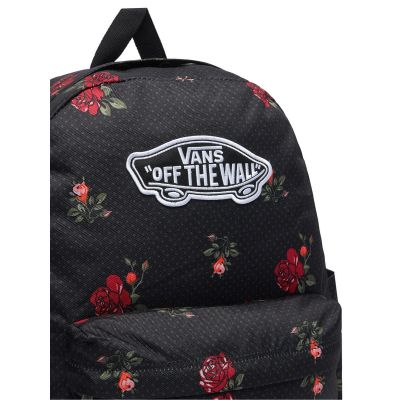 2. Plecak szkolny Vans Old Skool Classic Backpack – czarny w róże 22L