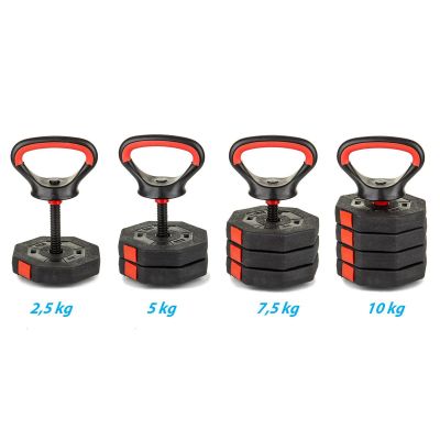 3. HANTLA KOMPOZYTOWA KETTLEBELL 10KG (4x2,5KG) EB FIT