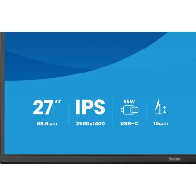 46. iiyama ProLite XB2797QSN-B1 monitor komputerowy 68,6 cm (27") 2560 x 1440 px Quad HD LCD Czarny