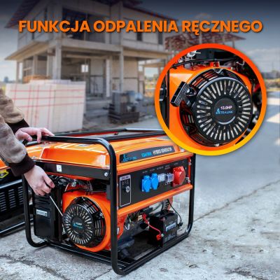 7. Extralink Agregat prądotwórczy EGH-7000 hybrydowy, 7kW