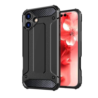 2. Etui Hybrid Armor pancerne na iPhone 16 Plus - czarne
