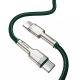 3. Kabel Baseus Cafule Series Metal Data USB-C / USB-C PD QC SCP 100W 5A 2 m - zielony