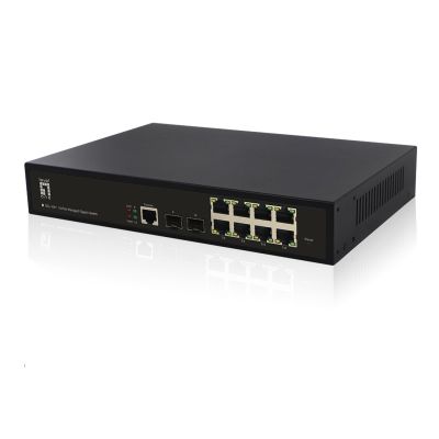 4. 10-portowy zarządzalny przełącznik gigabitowy L2, 2x GE SFP Producent: LEVELONE (GEL-1061V2)