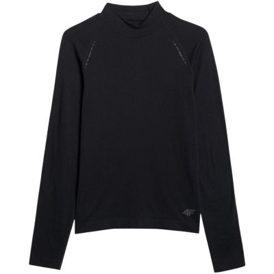 2. Koszulka męska longsleeve 4F M417 głęboka czerń 4FWAW25TFLOM417 20S