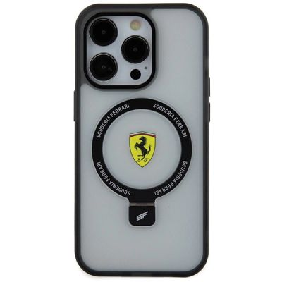 3. Etui Ferrari Ring Stand 2023 Collection MagSafe na iPhone 15 Pro - przezroczyste