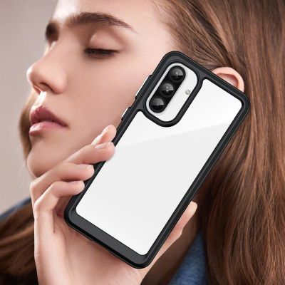 6. Etui Outer Space Case do Samsung Galaxy A26 pokrowiec z elastyczną ramką - czarne
