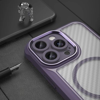 6. Etui silikonowe Leading Series MagSafe do iPhone 16 Pro Max - fioletowe