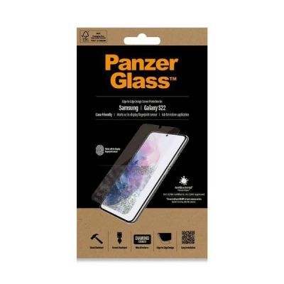 4. Szkło PanzerGlass E2E Microfracture antybakteryjne na Samsung Galaxy S22 - z czarną ramką