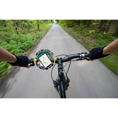 24. UCHWYT ROWEROWY SILIKONOWY NA TELEFON DUNLOP OBRACANY 360 SZARY