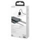8. Kabel Baseus Rapid Series 3w1 USB-C - USB-C / Lightning / micro USB 20W PD 1.5m - czarny