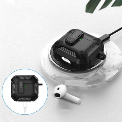 4. Etui Tech-Protect Carbonox na AirPods 4 - czarne