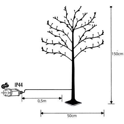 6. DRZEWKO DEKORACYJNE 144LED 150CM BROWN