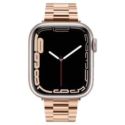 12. Pasek Spigen Modern Fit Band na Apple Watch 4/5/6/7/8/SE (38/40/41 mm) - różowo-złoty