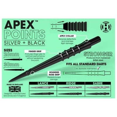 2. Końcówki do rzutek steeltip Harrows Apex Sabre HS-TNK-000013917