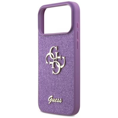 6. Etui Guess Fixed Glitter Big 4G na iPhone 17 Pro Max - fioletowe