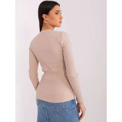 2. Beżowa bluzka w prążek BASIC FEEL GOOD  (RV-BZ-9207.41X)