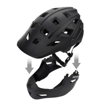 32. Kask rowerowy full-face Meteor Hydra S 51-55 cm czarny