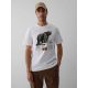 T-shirt regular z nadrukiem męski 4F 4FKAW26TTSHM4473-11S